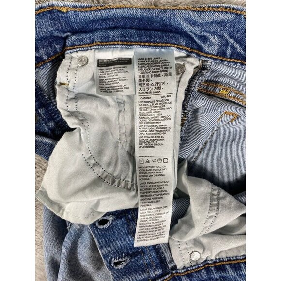 Levis Jeans Womens 26 Blue Ribcage Straight Ankle Button Fly Light Wash Denim - Picture 13 of 15